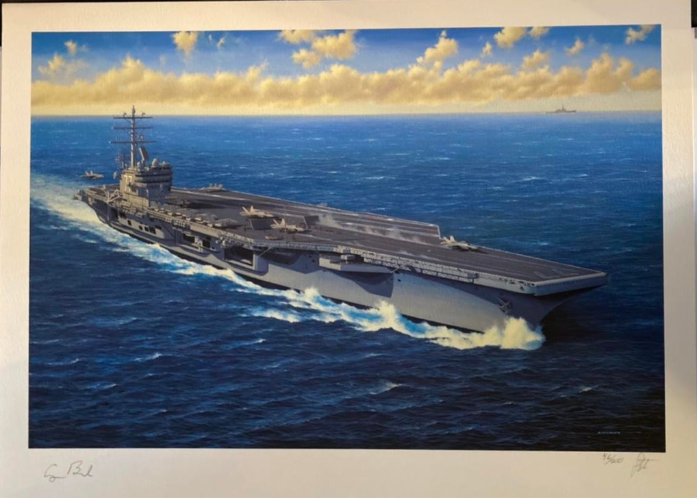 George Bush/Stan Stokes 30x20 - 46/200 signed limited edition print R&R Auction COA